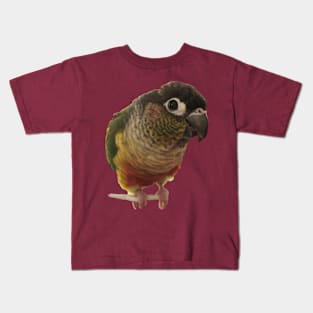 Green Cheek Conure Parrot Bird design, Love for birds Kids T-Shirt